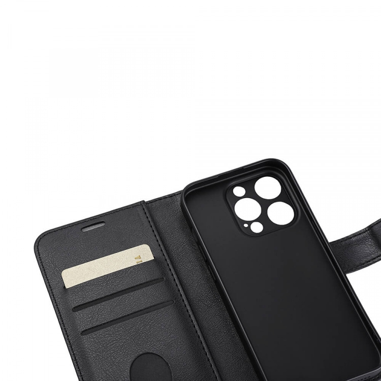 RADICOVER Flipcov Anti Radiation RFID 3 card MagS iPhone 15 Pro Black PU