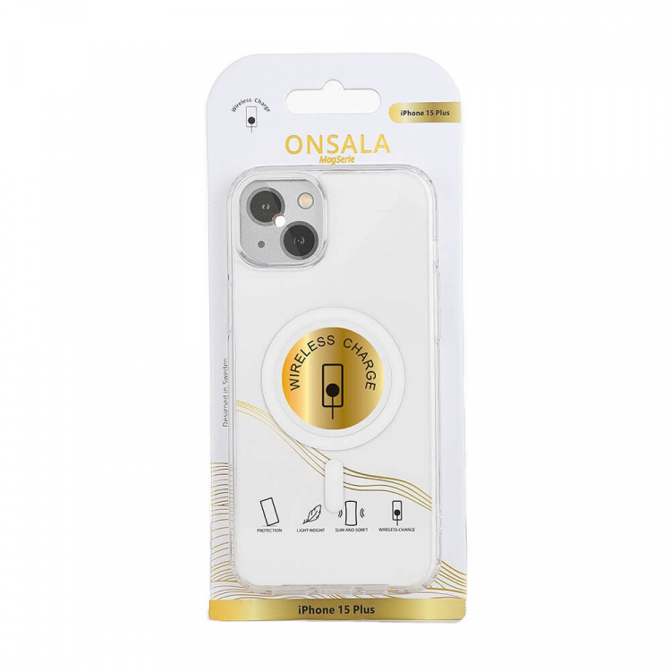 Onsala Back Clear Case MagSerie iPhone 15 Plus Clear
