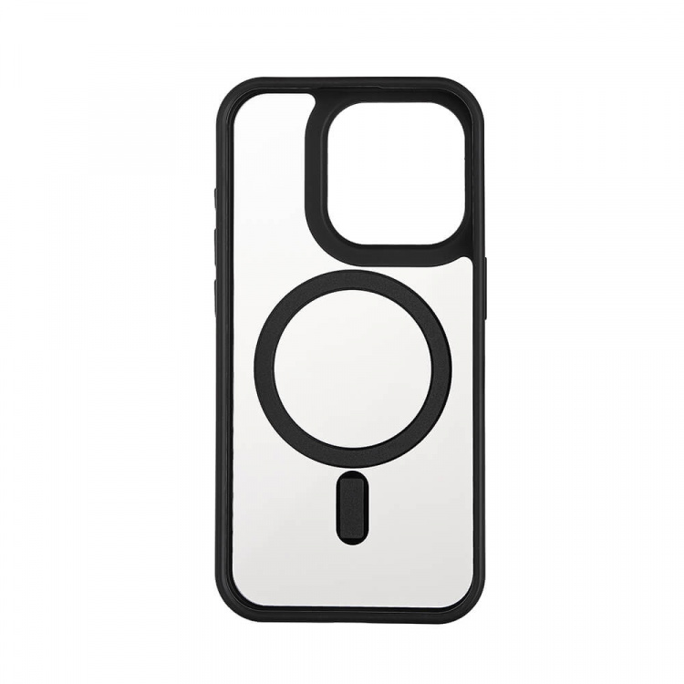 ONSALA Back Bumper Clear Case MagSerie iPhone 15 Pro Clear Case Black Bumper