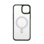 ONSALA Back Bumper Clear Case MagSerie iPhone 15 Plus Clear Case Green Bumper