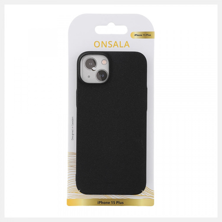 Onsala Backcover Thin Sand Burst iPhone 15 Plus Black
