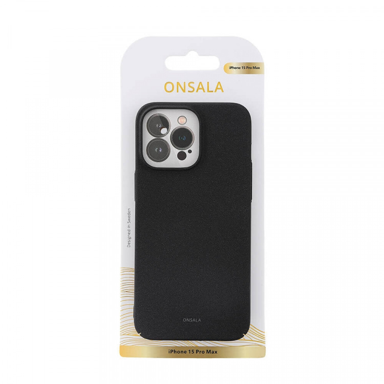 ONSALA Backcover Thin Sand Burst iPhone 15 Pro Max Black ONSALA Backcover Thin Sand Burst iPhone 15 Pro Max Black