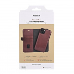 Buffalo 2in1 Leather 3 card MagSeries iPhone 15 Plus Brown Buffalo 2in1 Leather 3 card MagSeries iPhone 15 Plus Brown