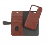 Buffalo 2in1 Leather 3 card MagSeries iPhone 15 Pro Brown