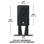 SANUS Wall Mount for Sonos ERA100 Single Black SANUS Wall Mount for Sonos ERA100 Single Black