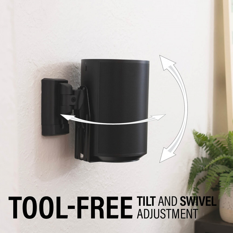SANUS Wall Mount for Sonos ERA100 Single Black SANUS Wall Mount for Sonos ERA100 Single Black