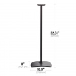 SANUS Floor Stand for Sonos ERA300 Single Black SANUS Floor Stand for Sonos ERA300 Single Black