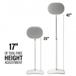 SANUS Floor Stand Adjustable for Sonos ERA 300 Pair White
