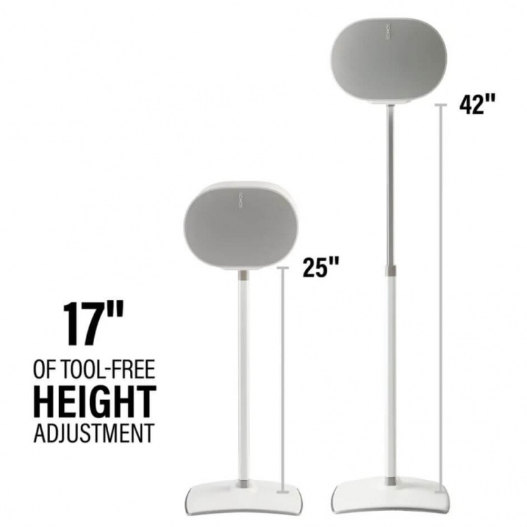 SANUS Floor Stand Adjustable for Sonos ERA 300 Pair White