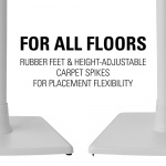 SANUS Floor Stand for Sonos One SL Play:1 Play:3 Pair White