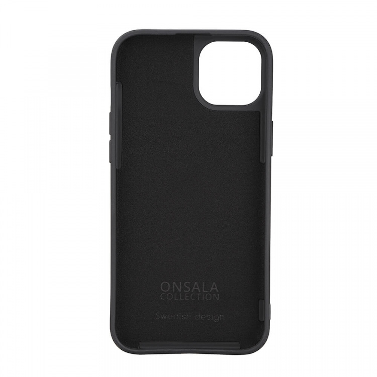 ONSALA Back Sil Touch Recycled MagSerie iPhone 15 Plus Black