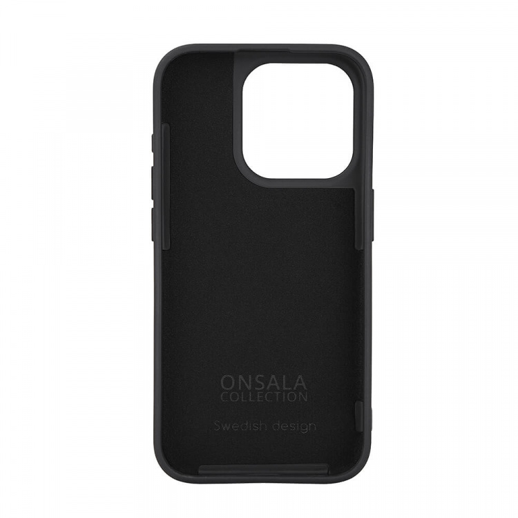 ONSALA Back Sil Touch Recycled MagSerie iPhone 15 Pro Black