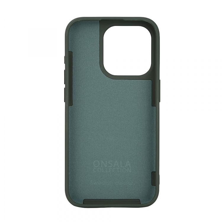 ONSALA Back Sil Touch Recycled MagSerie iPhone 15 Pro Olive Green ONSALA Back Sil Touch Recycled MagSerie iPhone 15 Pro Olive Green