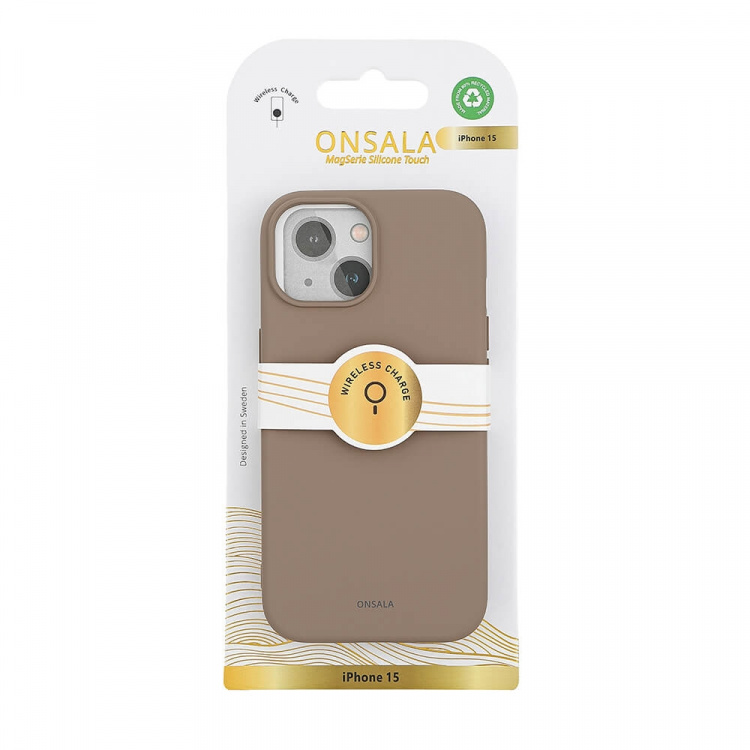 Onsala Back Sil Touch Recycled MagSerie iPhone 13/14/15 Summer Sand