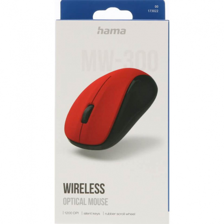 HAMA Optical Wireless Mouse MW-300 V2 Red HAMA Optical Wireless Mouse MW-300 V2 Red