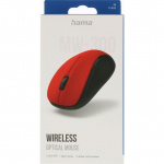 HAMA Optical Wireless Mouse MW-300 V2 Red HAMA Optical Wireless Mouse MW-300 V2 Red