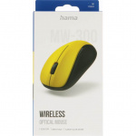HAMA Optical Wireless Mouse MW-300 V2 Yellow