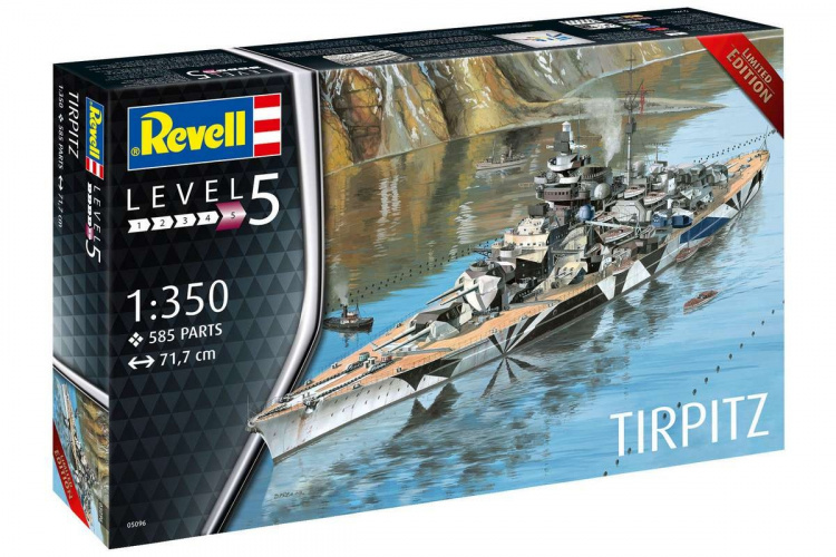 Revell German Battleship WWII Tirpitz 1:350 Revell German Battleship WWII Tirpitz 1:350
