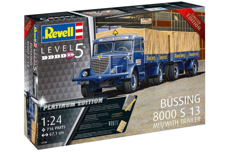 Revell Büssing 8000 S13 w/trailer \'Platinum Edition\' 1:24