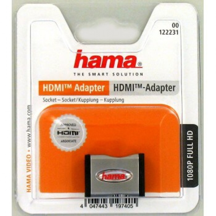 Hama Sovitin HDMI Naaras-Naaras Kulta/Musta
