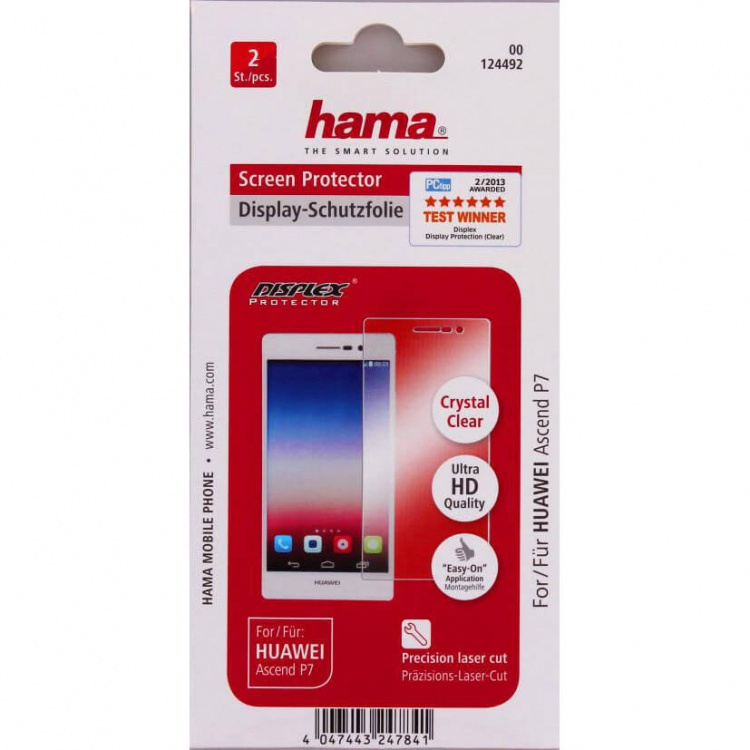 Hama Huawei P7 Suojakalvo Crystal Clear 2-pack