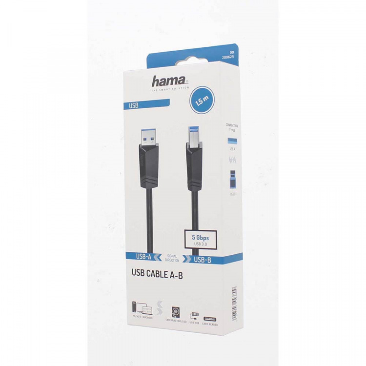 Hama Cable USB 3.0 5 Gbit/s 1.5m Black Hama Cable USB 3.0 5 Gbit/s 1.5m Black