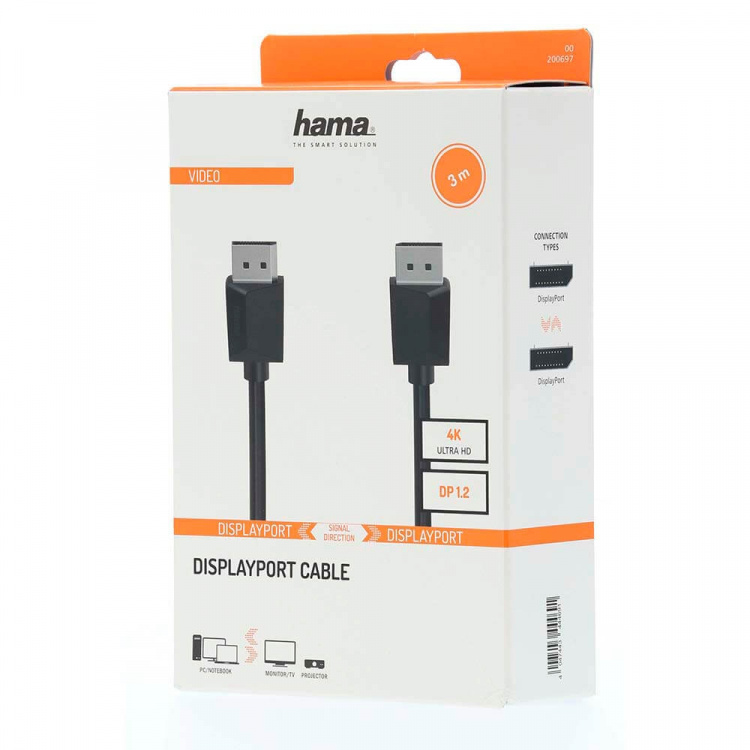 Hama Cable DisplayPort 1.2 Ultra-HD 4K 3m Black