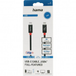 Hama Cable USB-C USB 4.0 Gen3 40 Gbit/s 240W 1.0m Black