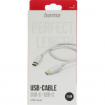 HAMA Charging Cable USB-C White 1.5m HAMA Charging Cable USB-C White 1.5m