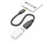 HAMA Adapter Cable USB OTG USB-C to USB-A Black 0.15cm