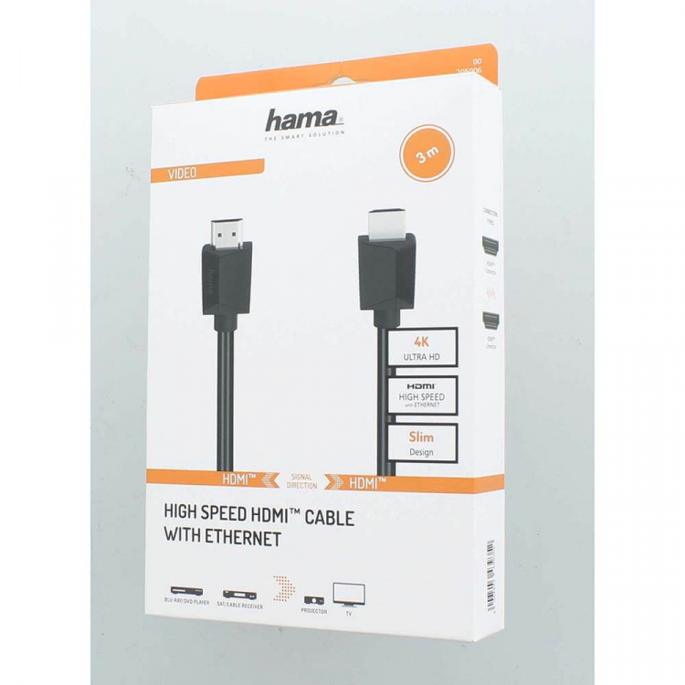 Hama Cable HDMI High Speed 4K 18 Gbit/s 3.0m Hama Cable HDMI High Speed 4K 18 Gbit/s 3.0m