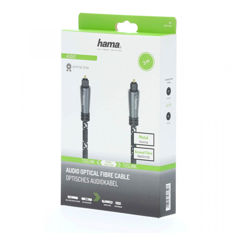 Hama Cable ODT Metal Black 3.0m