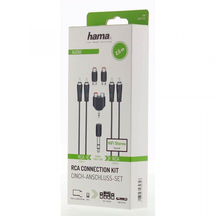 Hama RCA Connection Kit 2.5m Hama RCA Connection Kit 2.5m
