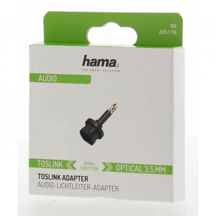 Hama Adapter ODT Toslink to 3.5 Plug to Socket Hama Adapter ODT Toslink to 3.5 Plug to Socket
