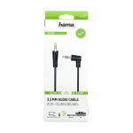 Hama Cable Audio 3.5-3.5 Angle Black 0.5m