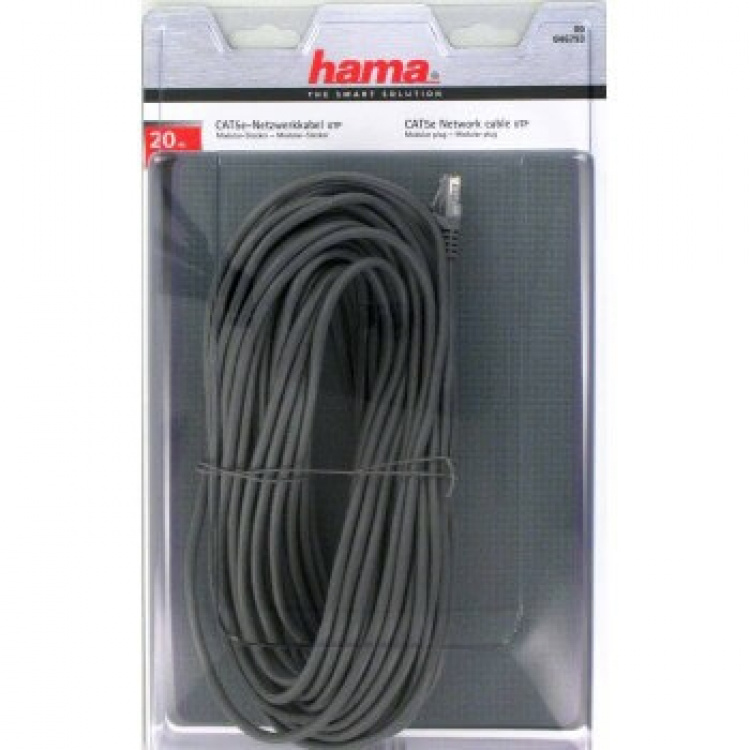 Hama Verkkojohto CAT5e UTP 20m Harmaa