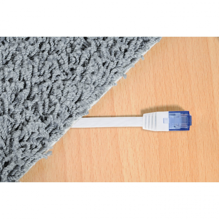 Hama Verkkokaapeli CAT6 UTP Flat Valkoinen 10m Hama Verkkokaapeli CAT6 UTP Flat Valkoinen 10m