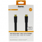 Hama Kabel HDMI Ethernet Platt Svart 1.5m