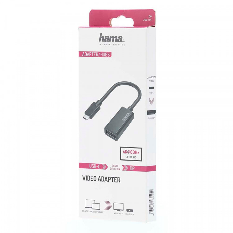 Hama Adapter Video USB-C to DisplayPort Ultra-HD 4K