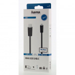 Hama Cable USB-Mini-B to USB-A USB 2.0 480 Mbit/s Black 1.5m