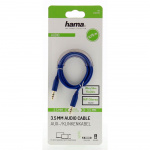 Hama Cable Audio Flexi-Slim 3.5mm-3.5mm Gold Blue 0.75m