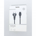 Hama Mains Cable 3-Pin Black 1.5m