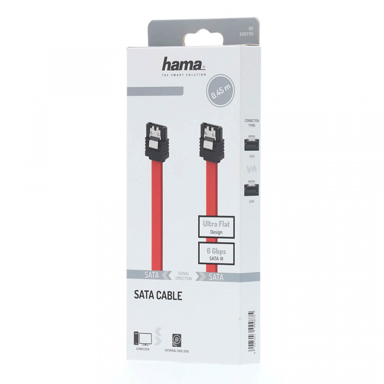 Hama Cable SATA Serial-ATA III 6 Gbit/s Internal 0.45m Hama Cable SATA Serial-ATA III 6 Gbit/s Internal 0.45m