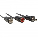 Hama Cable Audio 3.5-2x RCA Black 1.5m