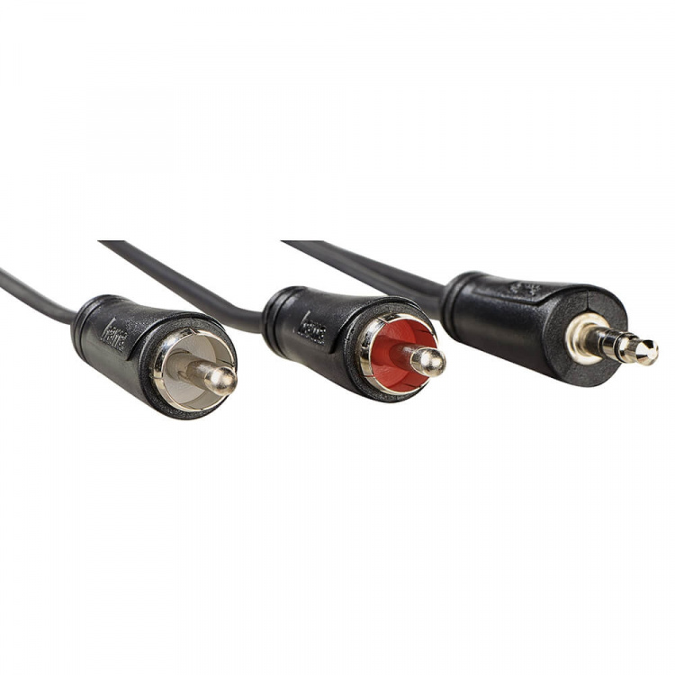 Hama Cable Audio 3.5-2x RCA Black 3.0m