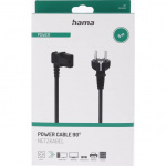 Hama Power Cable Angled 3-pole Black 5.0m Hama Power Cable Angled 3-pole Black 5.0m