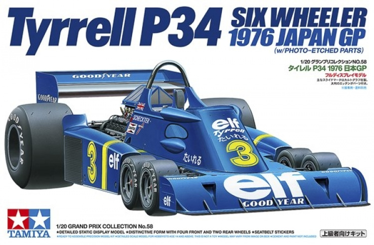 TAMIYA 1/20 Tyrrell P34 Six Wheeler 1976 Japan GP (w/PE)