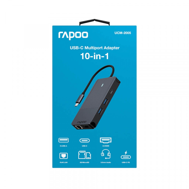 Rapoo USB-C Multiport UCM-2005 10-in-1 USB-C Adapter Rapoo USB-C Multiport UCM-2005 10-in-1 USB-C Adapter