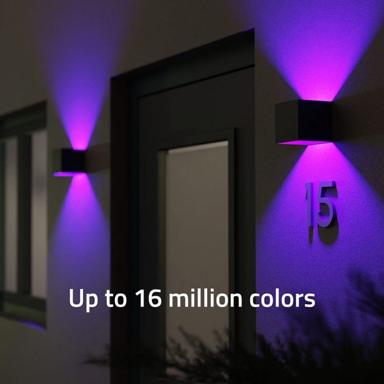 HOMBLI Outdoor Smart Light Wallmount RGB CCT Black