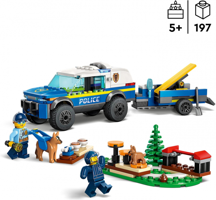 LEGO City Police 60369 - Siirrettävä poliisikoirien koulutusrata